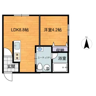 エルムハイツ(東)【1階】の間取り