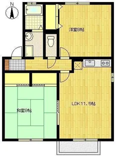 プロスパータウン小城D【2階】の間取り