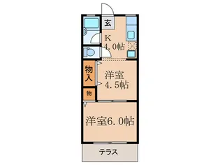 寺田ガ-デンハイツ1番館【1階】の間取り