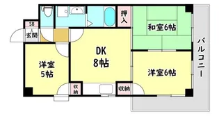 大阪府四條畷市蔀屋本町【マンション】の間取り