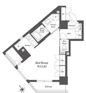 レジデンシャル目黒【3階】の間取り