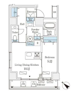 オーパスレジデンス南青山【5階】の間取り