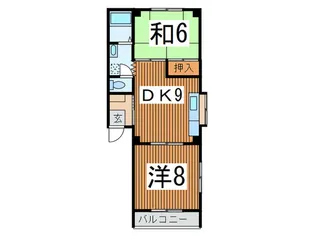 コ-ポトミヤ【2階】の間取り