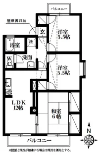 グランディール蜆塚B棟【2階】の間取り