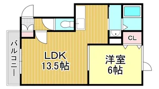 レインボーハウス楠ケ丘III【1階】の間取り