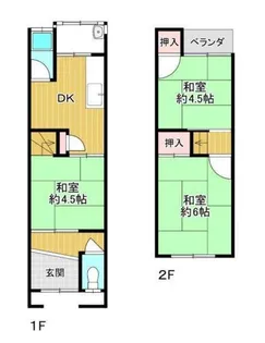 大阪府守口市金田町1【一戸建】の間取り