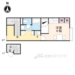 レオパレス伏見3【2階】の間取り