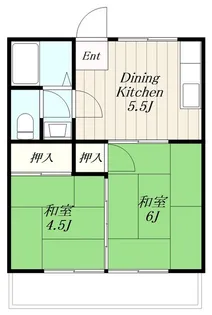 コーポ谷上【1階】の間取り