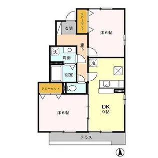 ボルドール II【1階】の間取り