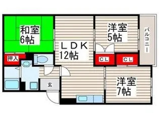 メゾンファミール【1階】の間取り