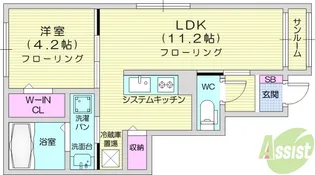 ボヌール1【1階】の間取り