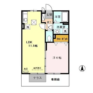 ワン ウィル A棟【1階】の間取り