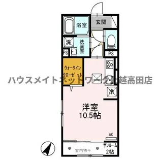 プランドール B【1階】の間取り