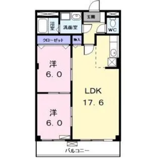 サザンウィンドV【3階】の間取り