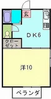 ハミング梁川【1階】の間取り