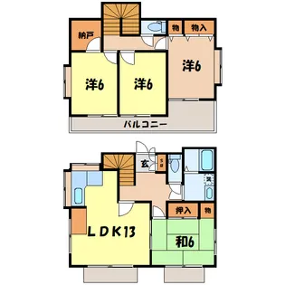 群馬県藤岡市下栗須【一戸建】の間取り