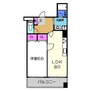 ラ・フォンテ【6階】の間取り