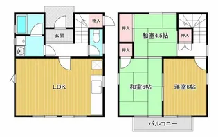 香川県丸亀市飯野町東二【一戸建】の間取り