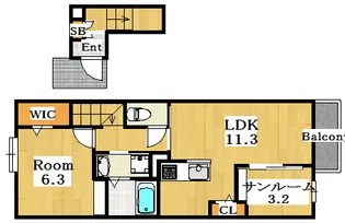 パルティール deux【2階】の間取り