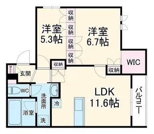 ラビアンローゼ【3階】の間取り