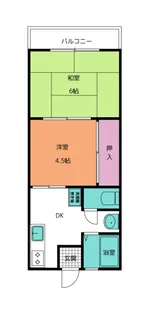 コーポ白金【1階】の間取り