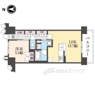 ローレルコート生駒ザ・レジデンス【2階】の間取り
