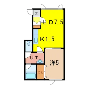 ハイエスト6条【1階】の間取り