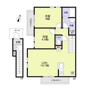 カミーノ鷺沼【2階】の間取り