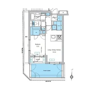 プレディアコート代々木上原【1階】の間取り
