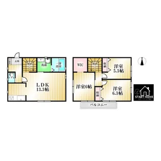 徳島県徳島市南田宮3【一戸建】の間取り