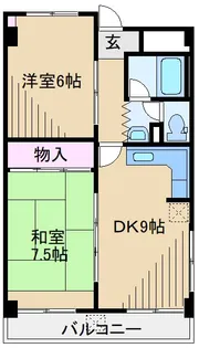 グリーンコーポ大倉山A棟【6階】の間取り
