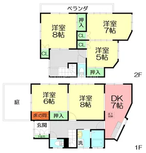 神奈川県平塚市公所【一戸建】の間取り