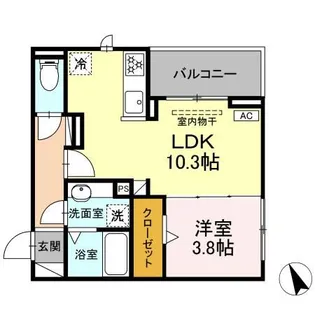 D crest 中之郷【3階】の間取り