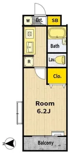 スカイパレス若宮【3階】の間取り