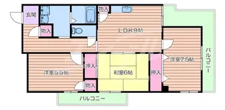 パセオ東千里【2階】の間取り