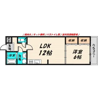リリーブ1号館【1階】の間取り