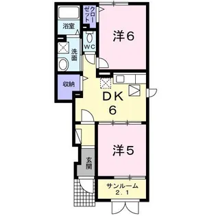 新潟県新潟市秋葉区新津東町2【アパート】の間取り