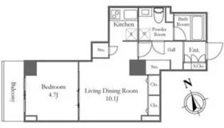リバーシティ21新川【8階】の間取り