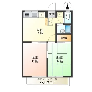 グリーンパーク壱番館【2階】の間取り