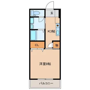 ヒルサイド露越【3階】の間取り