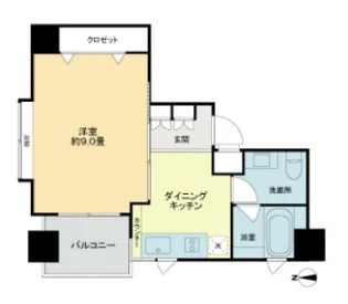 東京都新宿区市谷本村町【マンション】の間取り