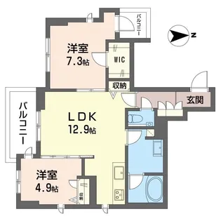グランパーク駒沢公園【2階】の間取り