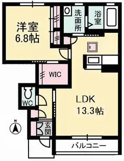 シャーメゾン黒石【1階】の間取り