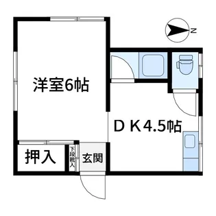 栗谷コーポ【1階】の間取り
