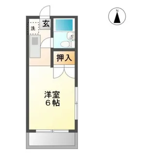 ポスト大元【1階】の間取り