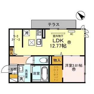 1LDKの間取り画像