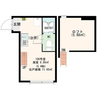 リヴィエール明大前【1階】の間取り