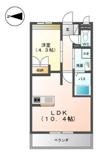 イーストヒルズ宿郷【2階】の間取り
