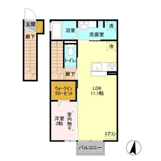 ルミエール陽南【2階】の間取り