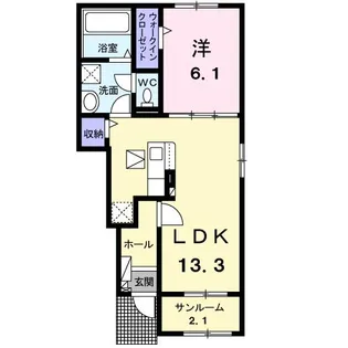 ルミナーレII【1階】の間取り